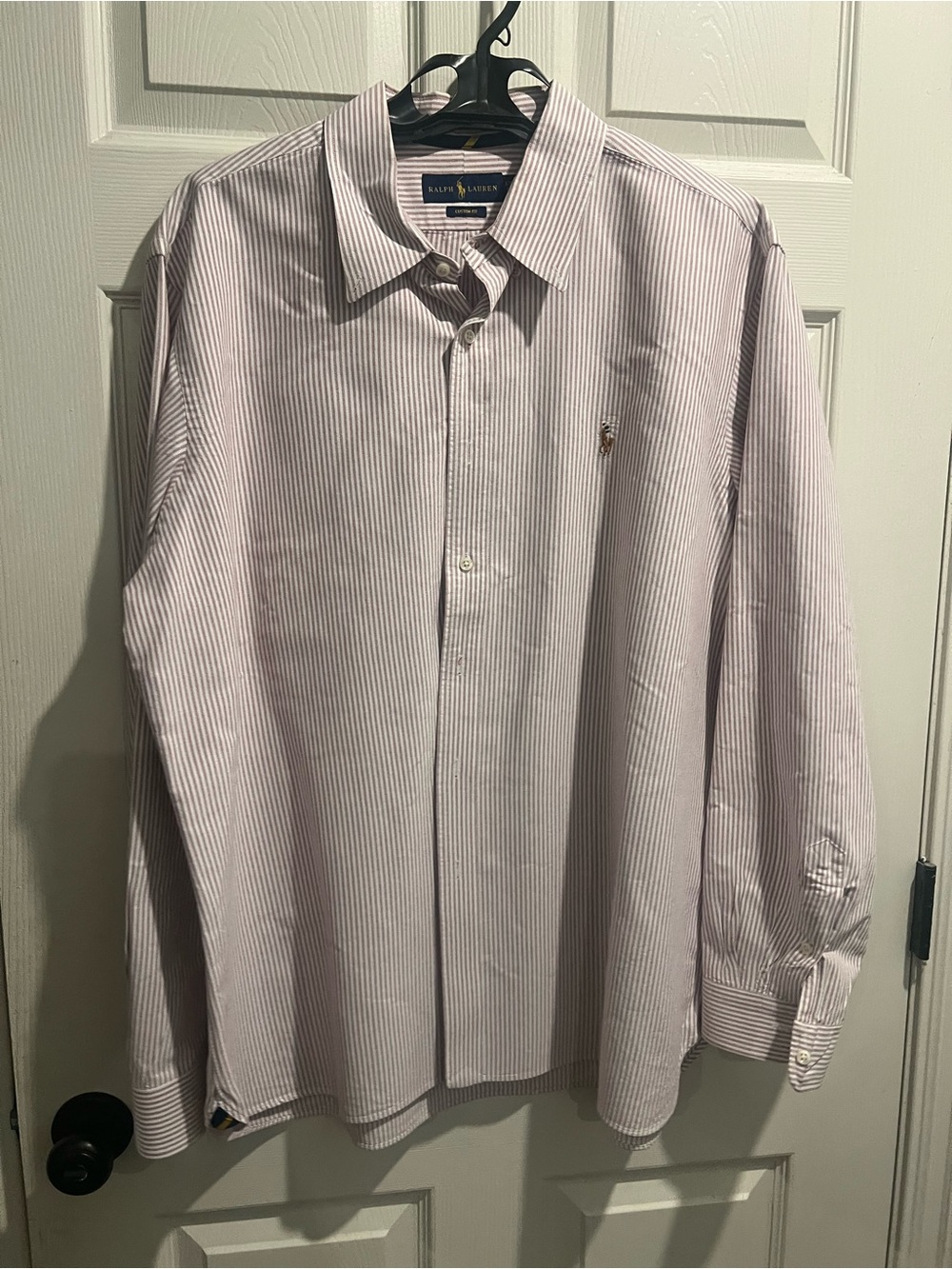 Ralph Lauren Light Pink and White Pinstripe Dress Shirt